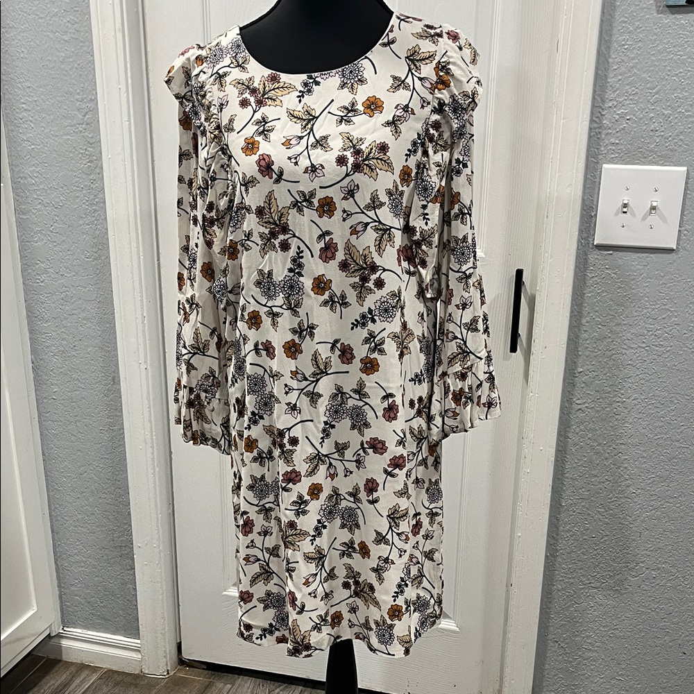 Sanctuary White Floral Long Sleeve Dress